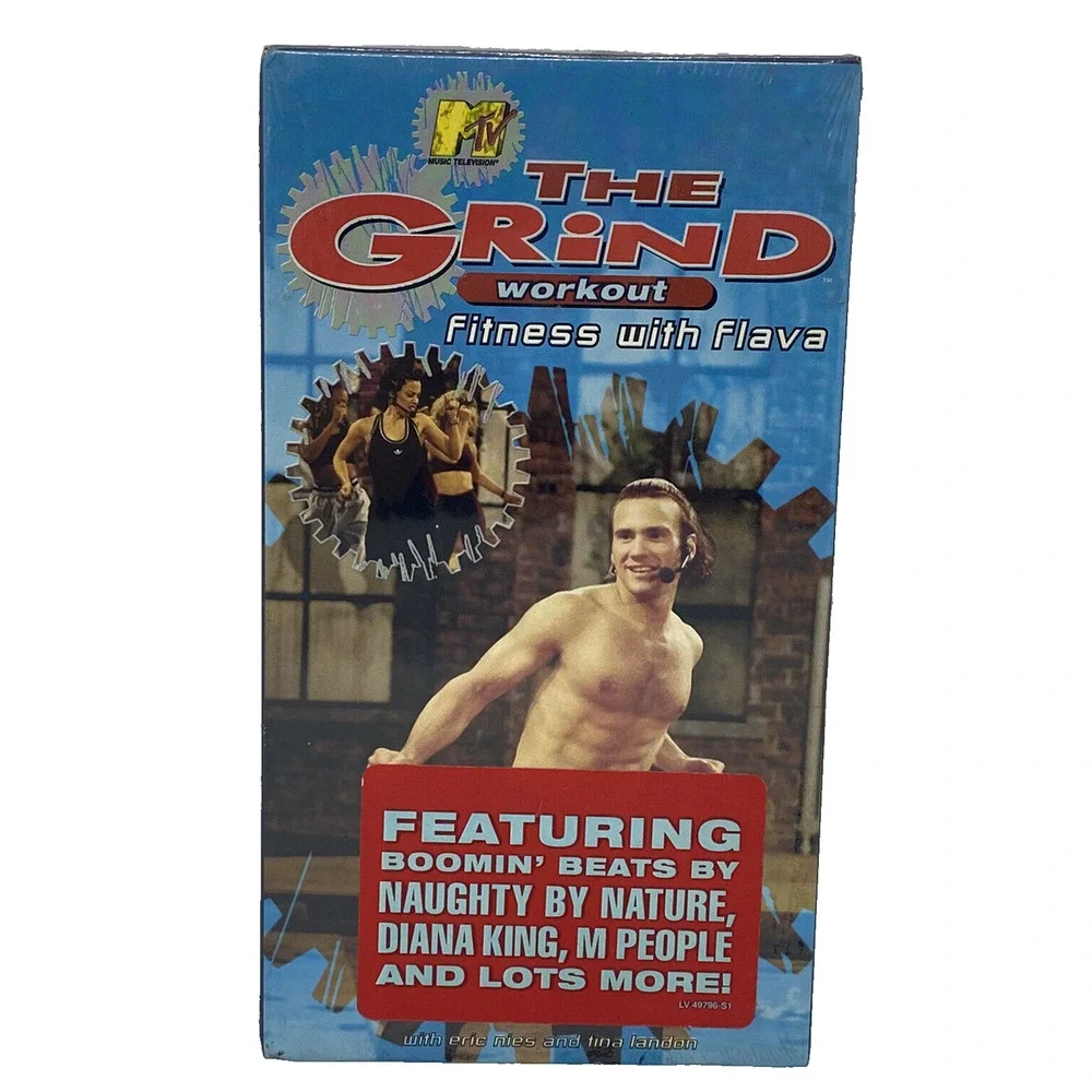 MTVs 1995 The Grind Workout - Fitness with Flava VHS Eric Nies Sony New Sealed